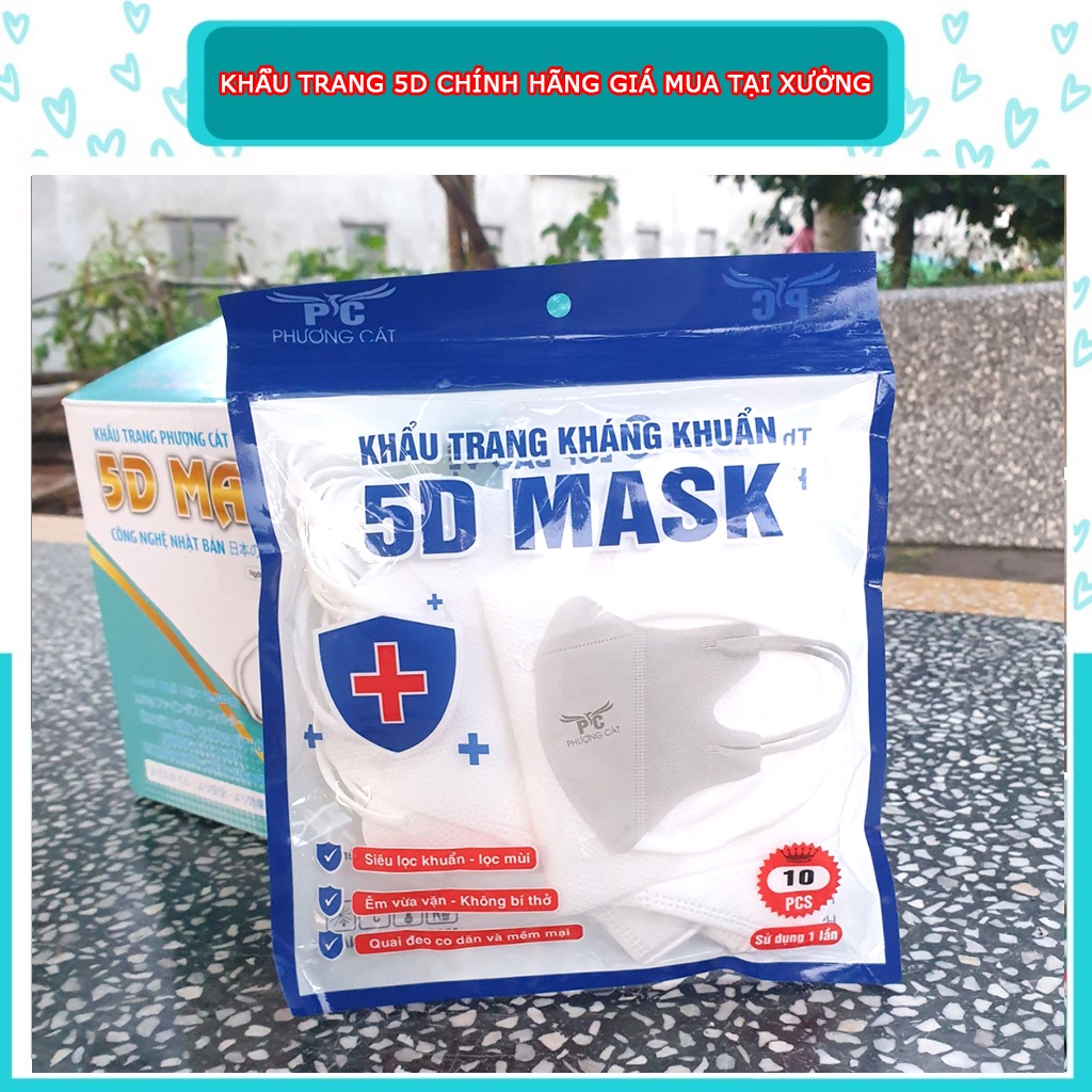 Khẩu trang 5D Mask Phượng Cát kháng khuẩn theo công nghệ Nhật Bản