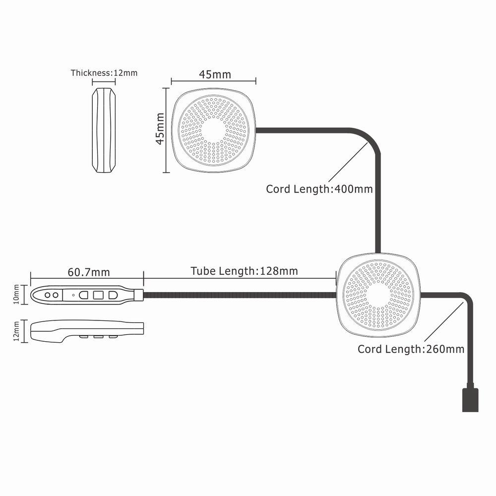 Tai nghe thể thao xe máy không dây Hỗ trợ trả lời tự động BT 5.0