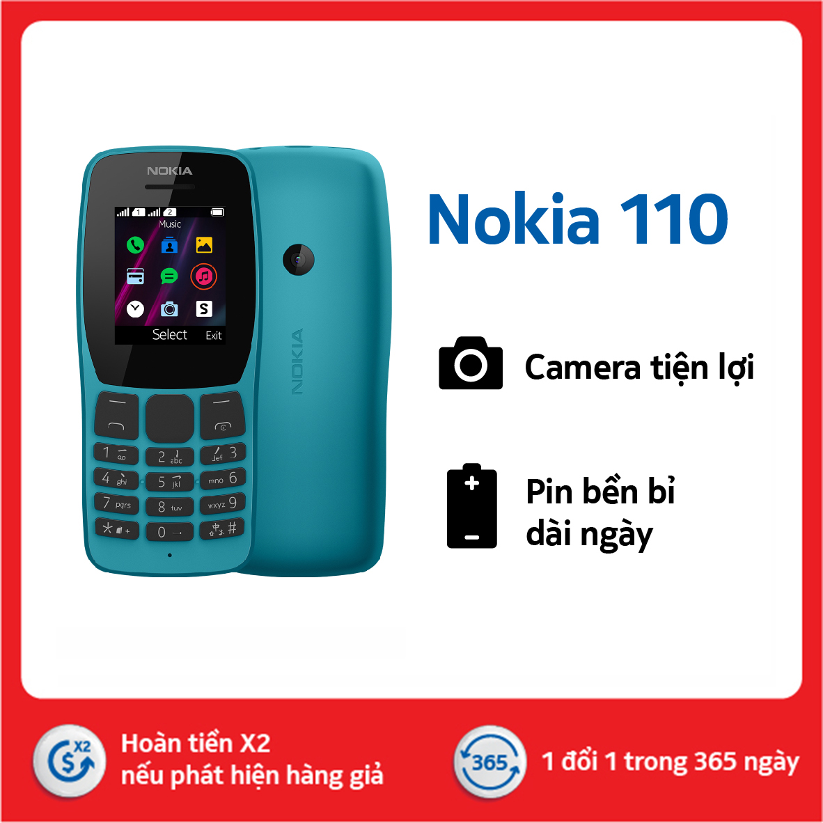 Điện thoại Nokia 110 - Hàng chính hãng