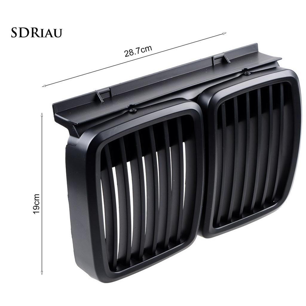 1 Cặp Lưới Tản Nhiệt Màu Đen Nhám Gắn Mui Xe Hơi Bmw E30 M40 1982-1994