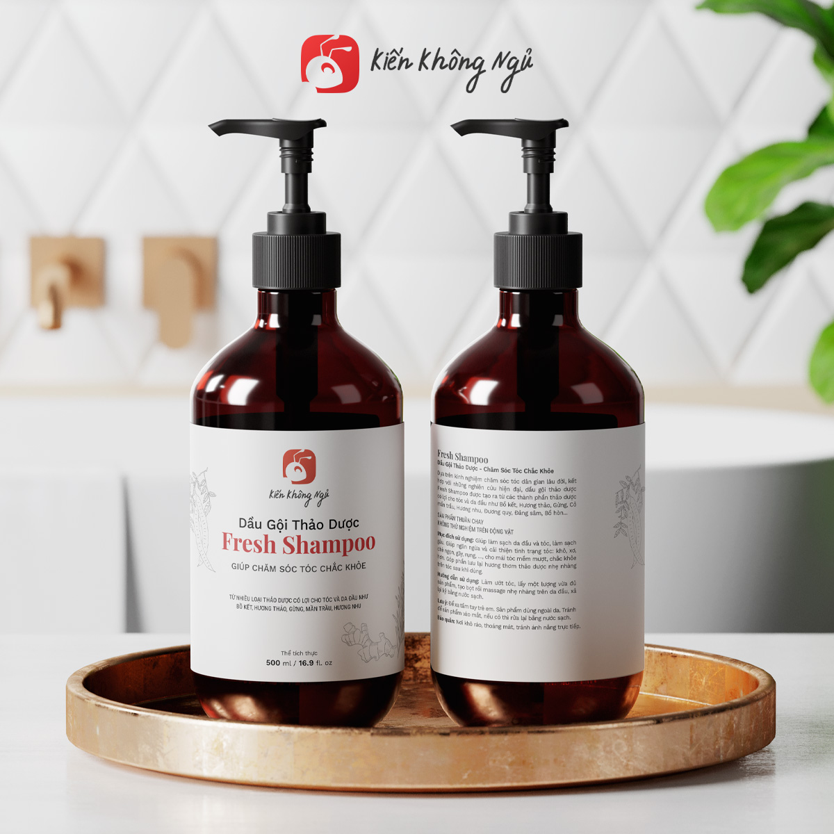 Dầu gội thảo dược Fresh Shampoo giảm rụng tóc, giảm gàu, nuôi dưỡng tóc mềm mượt và chắc khỏe từ gốc 500ml