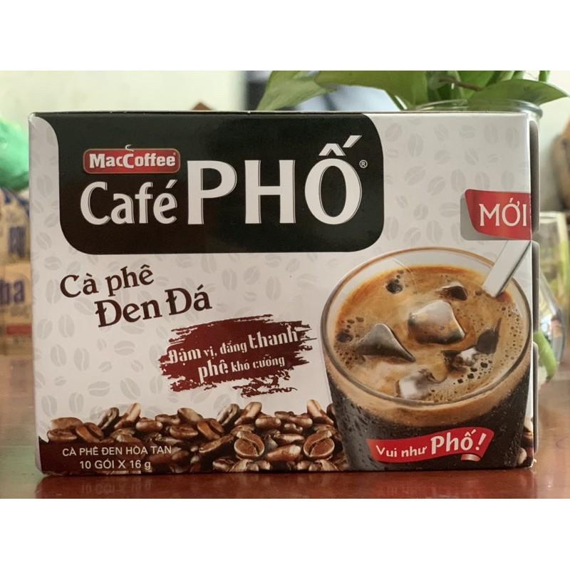 Café PHỐ đen đá, sữa đá MacCoffee hộp 10 gói