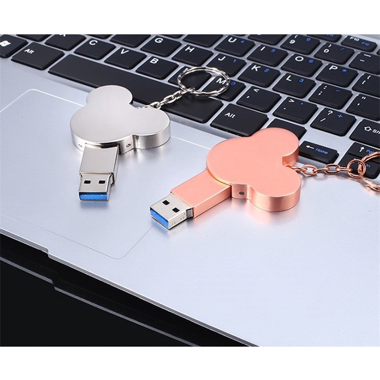 Usb 2.0 8gb 16gb 32gb 64gb 128gb hình Chuột Mickey dễ thương bằng kim loại - miếng lót chuột