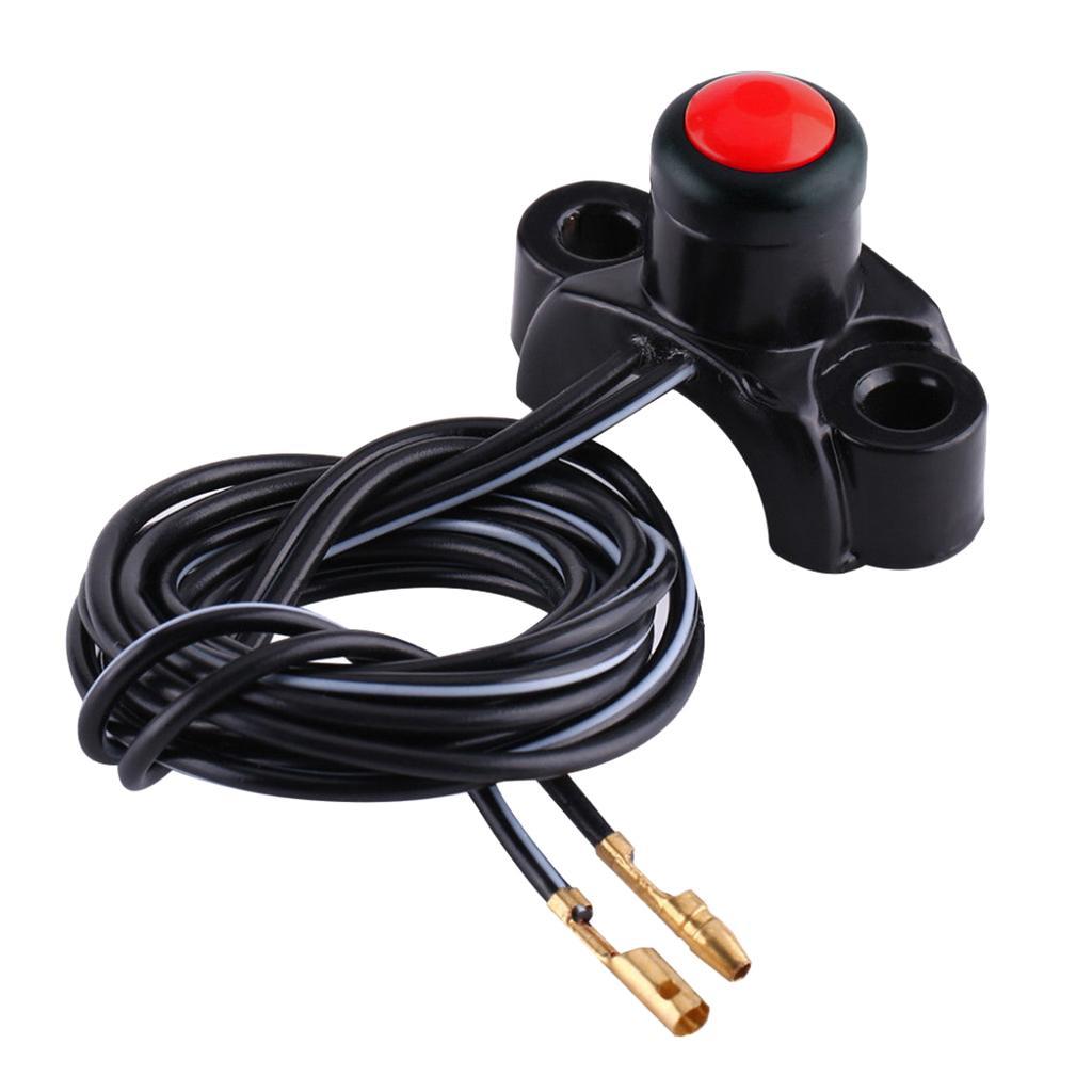 2X Motorcycle ATV 22mm Handlebar Engine Kill Stop Start Button Switch Red