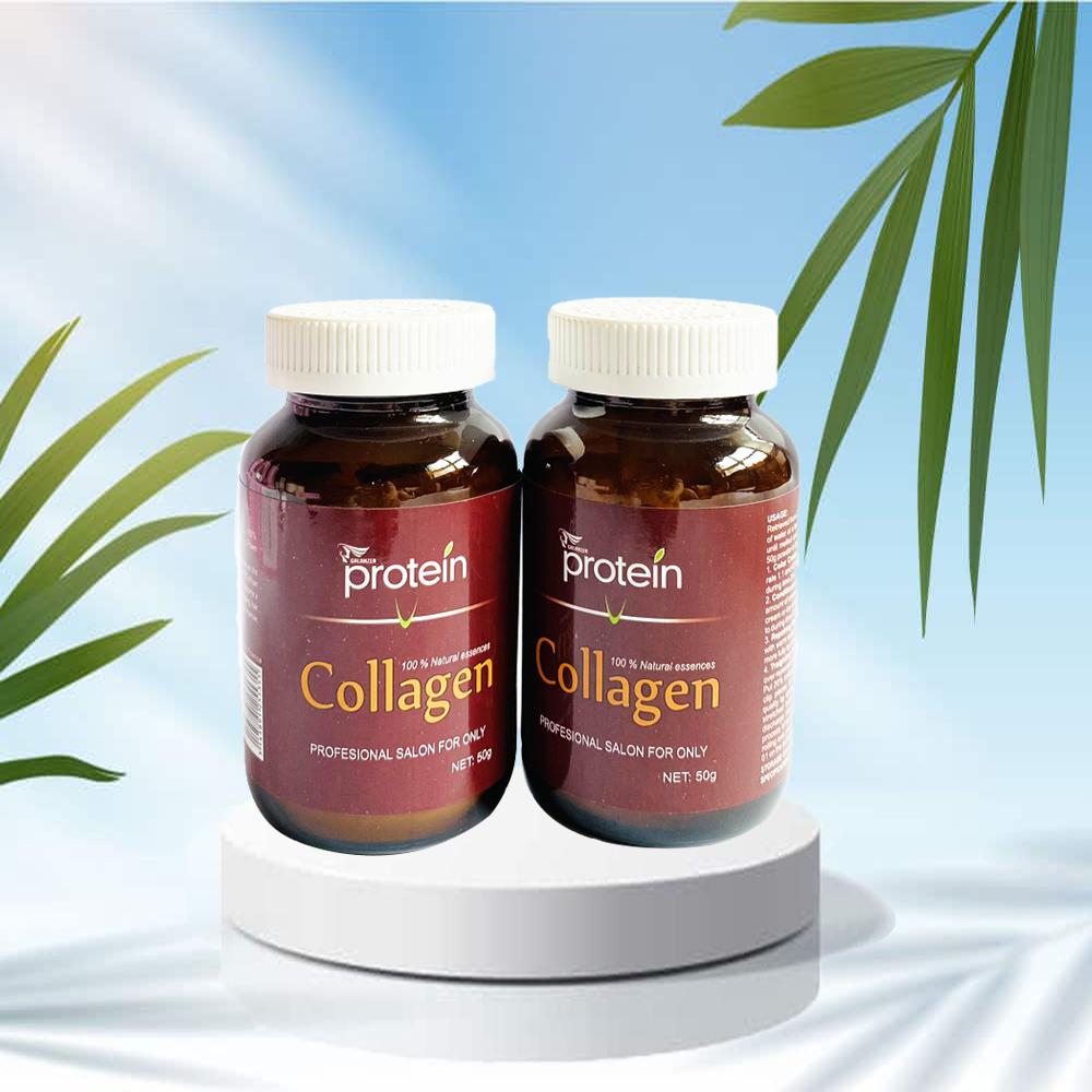 Bột Collagen Tươi Galanzer Protein Giúp Tóc Mềm Mượt Chắc Khỏe Cho Cả Nhuộm Ép Phục Hồi Tóc 50g + Gội xả gói Karseell 15ml