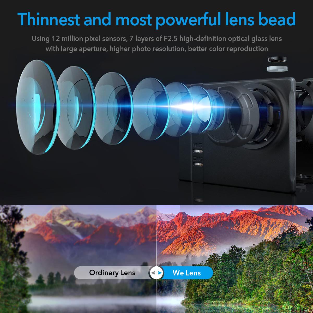 Máy ảnh hành động Wimius So91 Camera 4K WiFi HD 40m với pin dưới nước camera camera mũ bảo hiểm thể thao cam 20mp ảnh