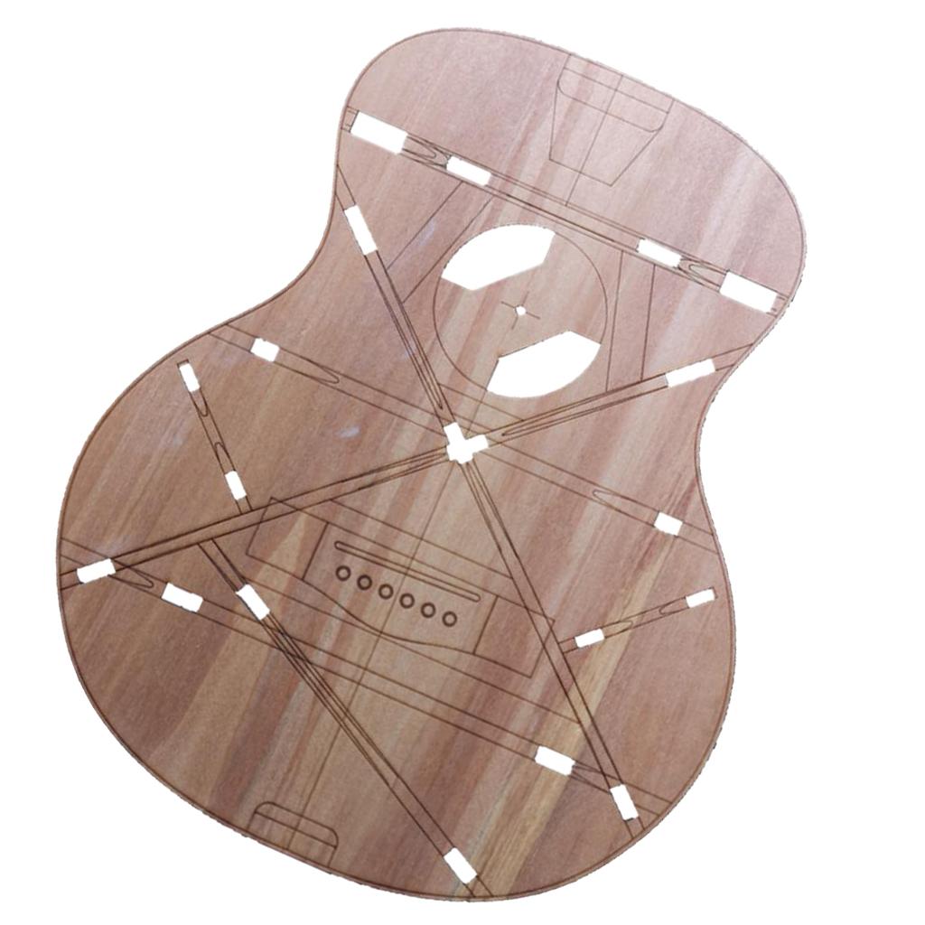 32" Unfinished Wood OM Folk Guitar Body Template for Luthier DIY Accessories