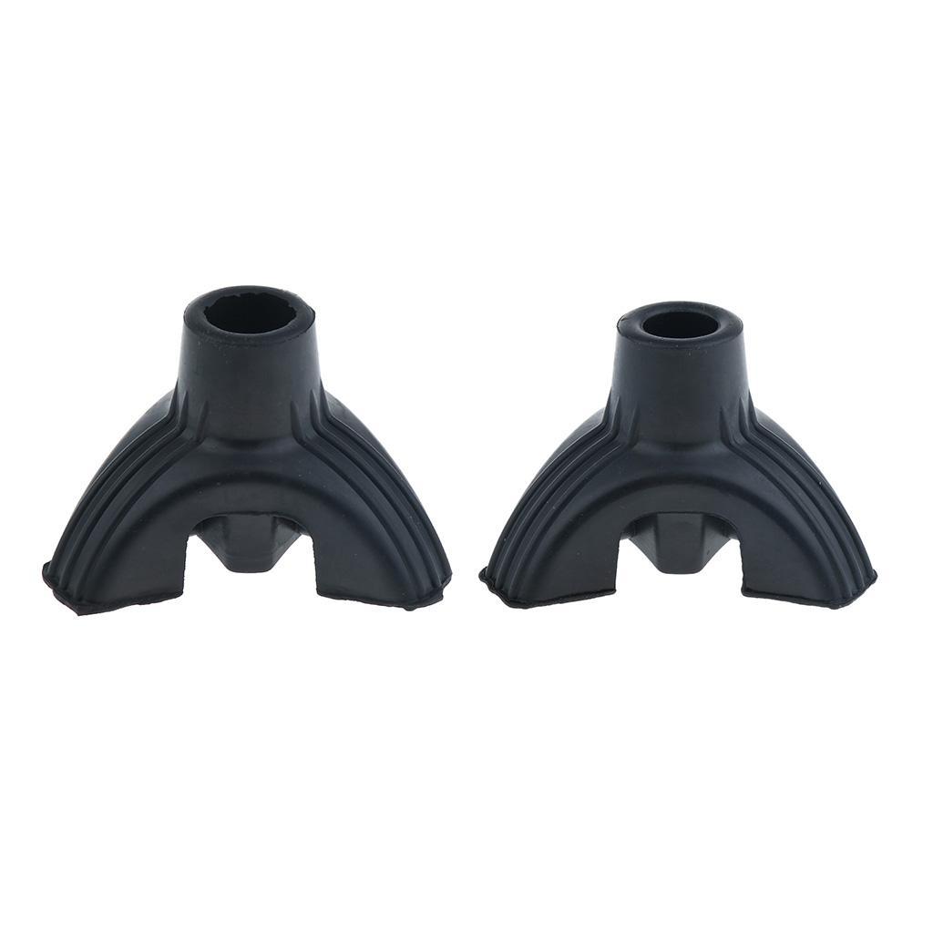 2x Adults Universal Rubber Replacement Tips for Cane Crutch