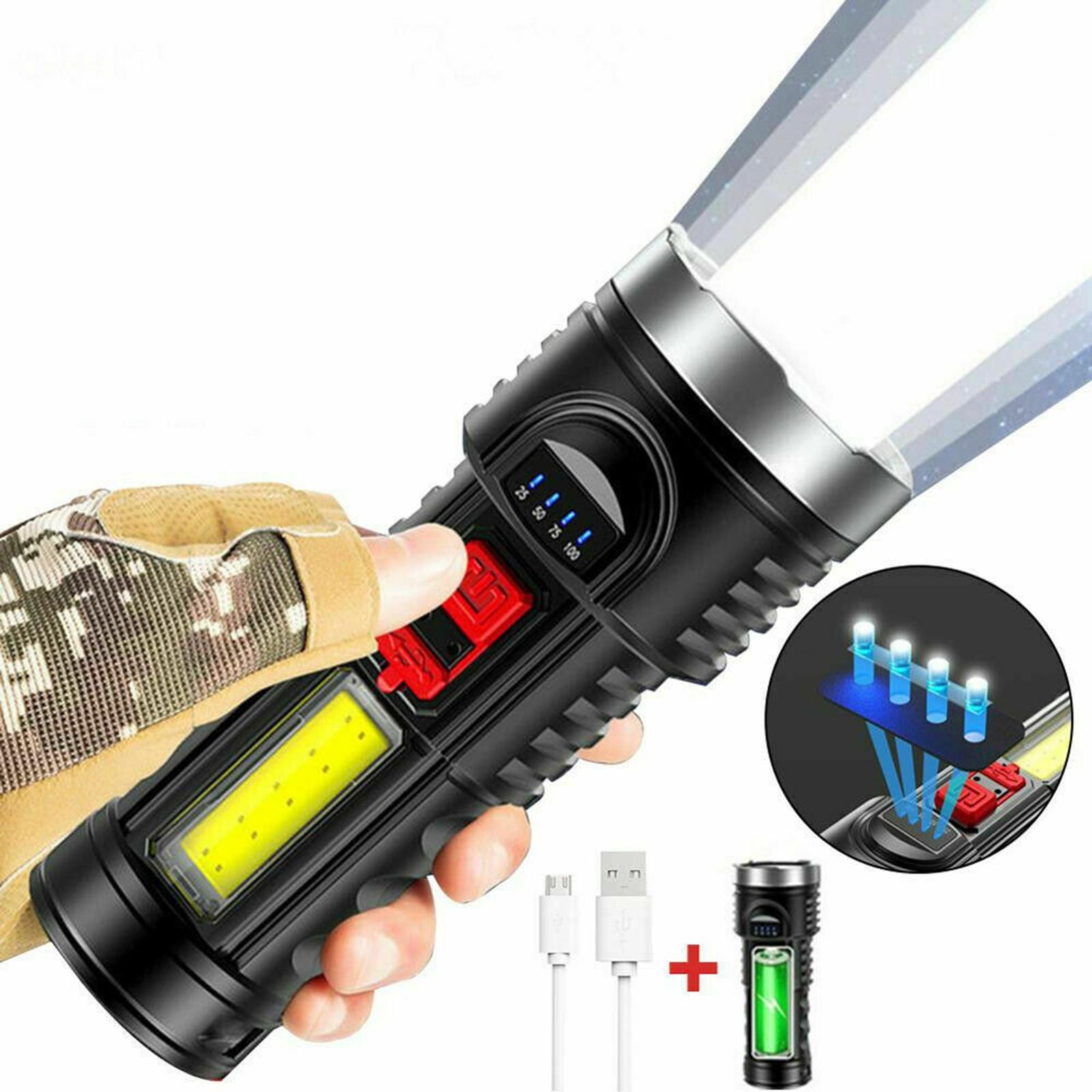 Super Bright 6000LM Torch Led Flashlight USB Rechargeable Lights