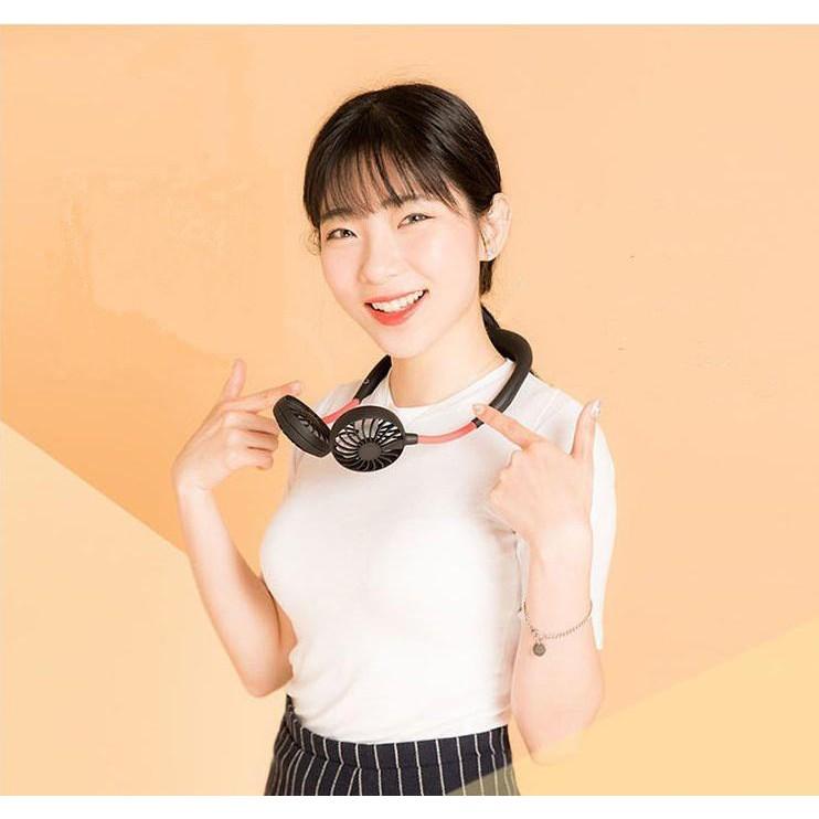 ️Bảo Hành 3 Tháng️ Quạt Mini Mùa Hè Đeo Cổ Tích Điện Gấp Gọn, Điều Chỉnh Hướng Theo Ý Muốn Tiện Dụng Cho Mùa Hè 2021