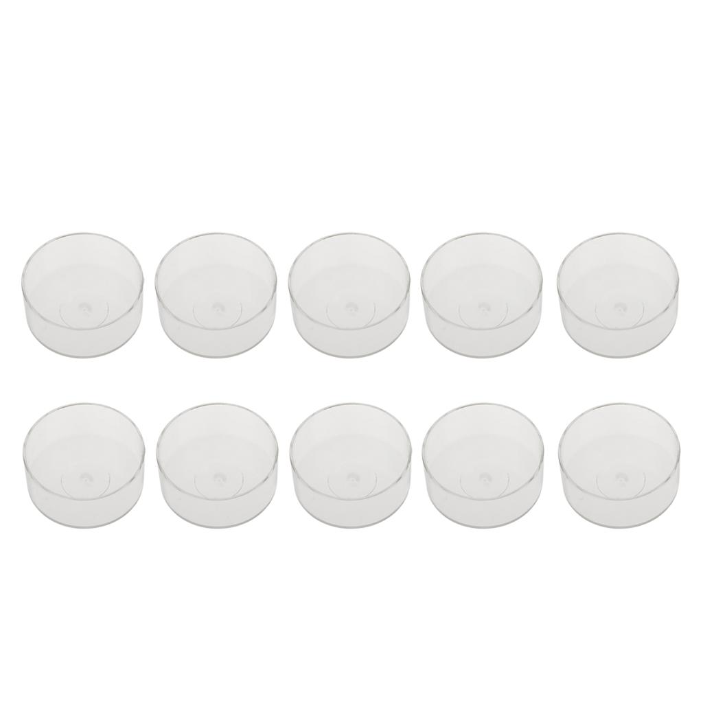 100x Trước Bông Sáp Nến Bấc Và 20x Nhựa Trong Suốt Vòng Hình Nến Tealight Cốc Trống Khuôn Mẫu, nến Làm Chất Liệu