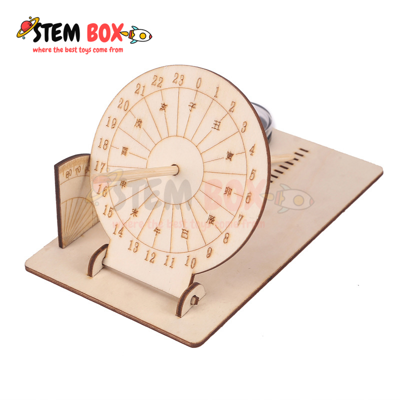 Đồ chơi khoa học tự lắp ghép mô hình đồng hồ mặt trời - Trò chơi DIY STEM BOX