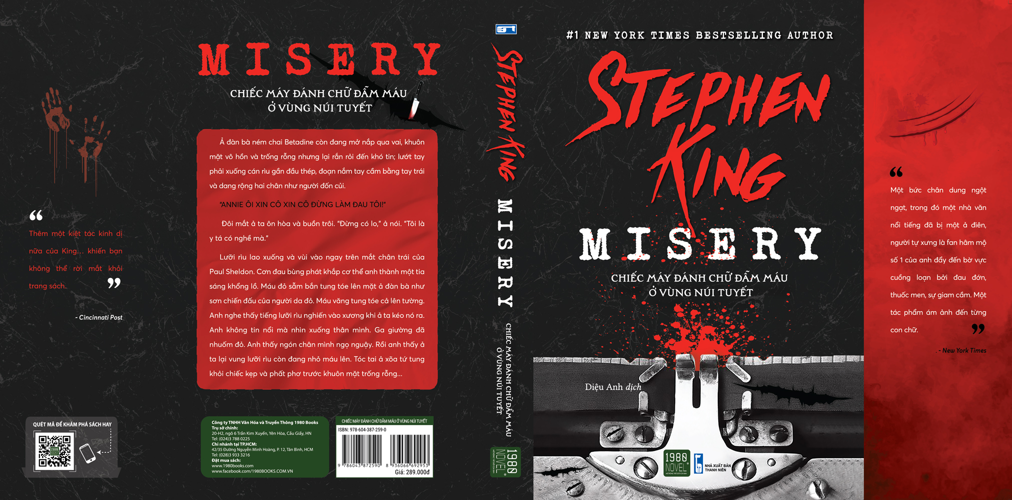 Misery - Chiếc máy đánh chữ đẫm máu ở vùng núi tuyết - Stephen King (1980BOOKS HCM)