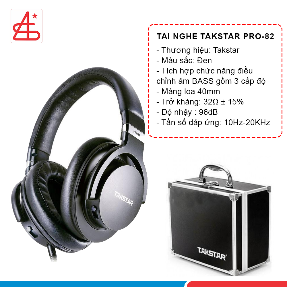 TAKSTAR PRO 82 - Tai nghe kiểm âm cao cấp, tai nghe gaming, tai nghe cho phòng thu, hàng chính hãng