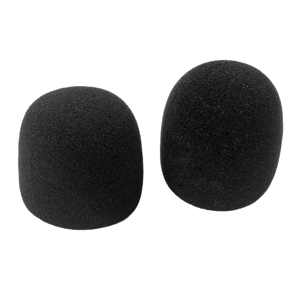 10 Pieces Thicken Microphone Foam Mic Cover Windscreen Handheld Stage Black
