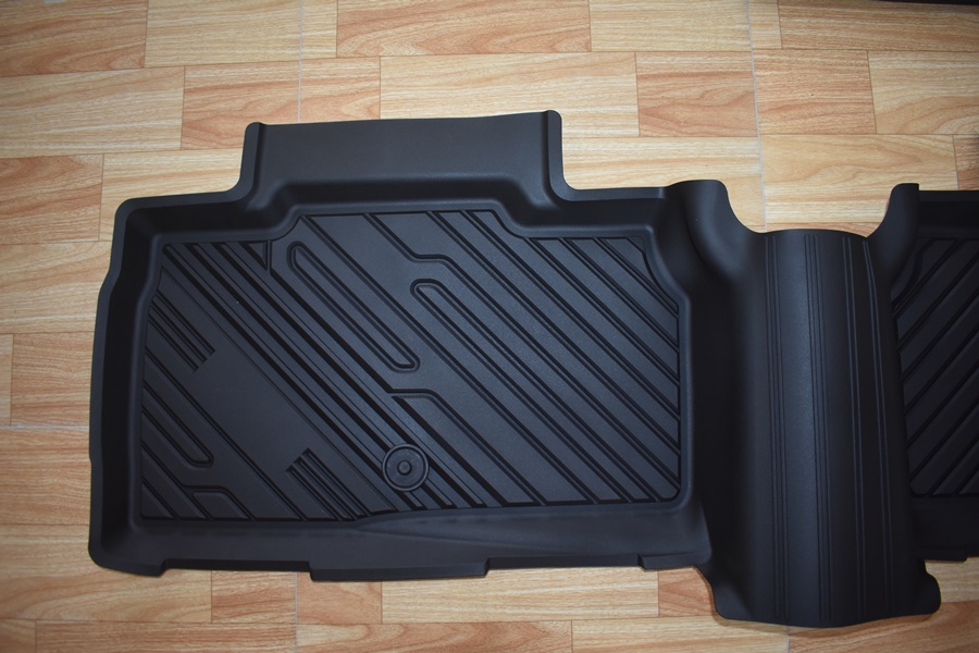 Thảm lót sàn xe ô tô  Ford Explorer 2020 - đến nay Nhãn hiệu Macsim 3W chất liệu nhựa TPE đúc khuôn cao cấp - màu đen