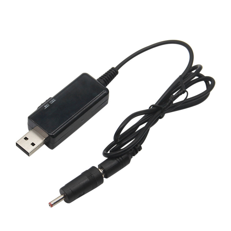 Dây cáp chuyển đổi nguồn USB 5V sang 9V 12V loại tốt có điều chỉnh điện áp có màn hình LED và công tắc chuyển đổi