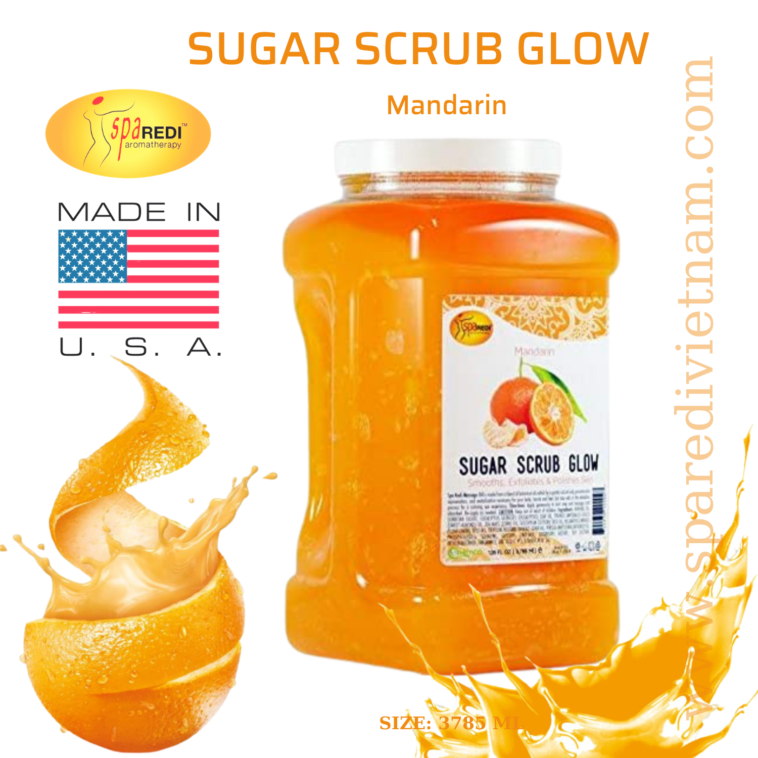 Đường tẩy tế bào chết Sugar Scrub mùi Cam 3785 ml