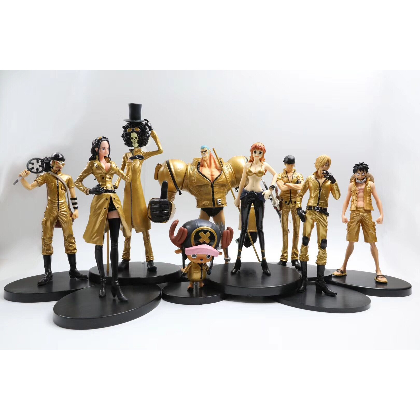 Mô Hình One Piece Combo 9 Thành Viên Bang Hải Tặc Luffy Mũ Rơm Bản Cao