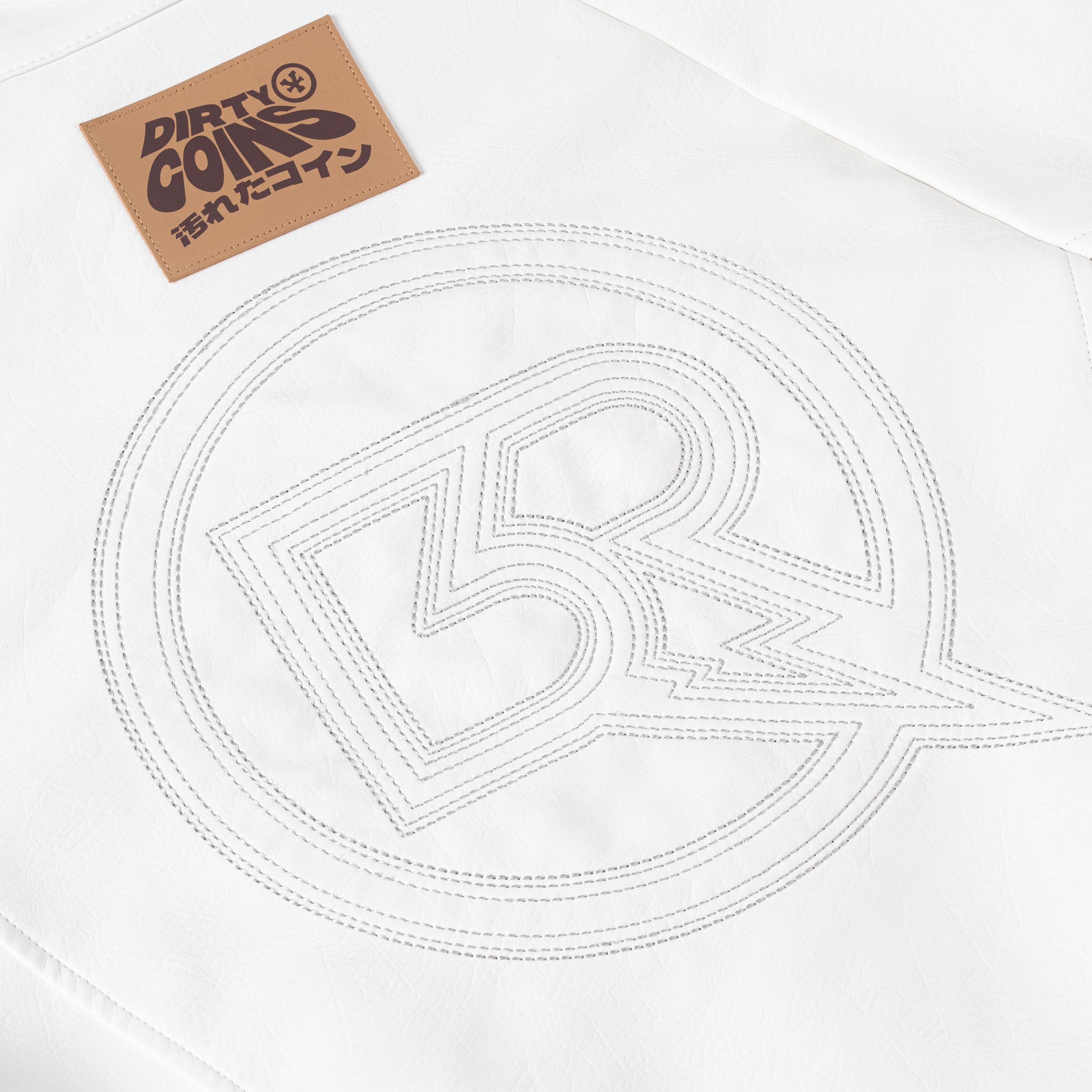 Áo Khoác DirtyCoins Leather Biker Jacket - White