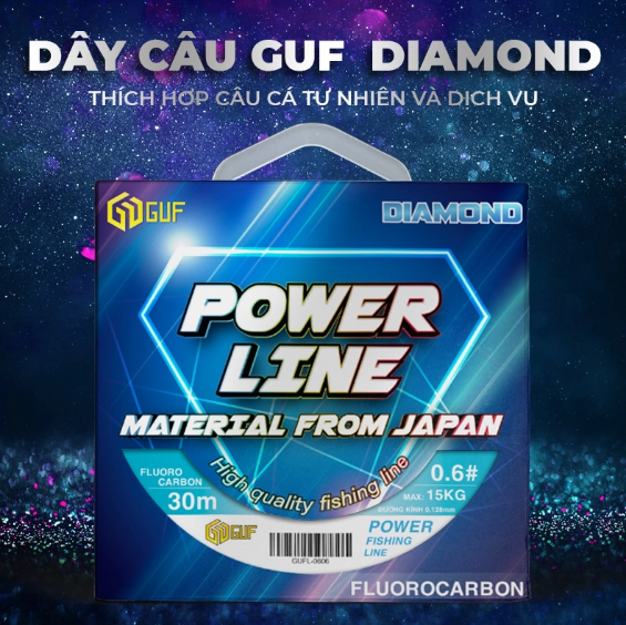 Dây Thẻo Câu GUF Diamond Fluocacbon 30m