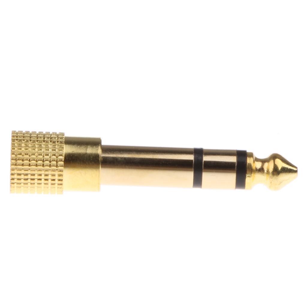 6.35mm Stereo Plug to 3.5mm  Stereo   Adaptor Gold Plated