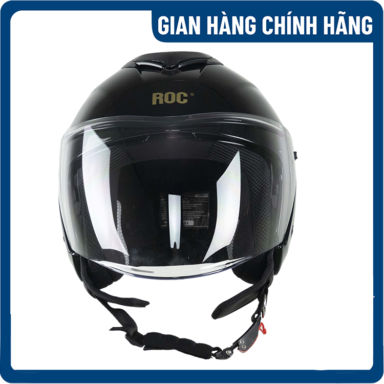 Nón bảo hiểm 3/4 ROC R07 - 2 Kính - Lót nón tháo rời - Hàng chính hãng - Bảo hành 12 tháng - Trơn