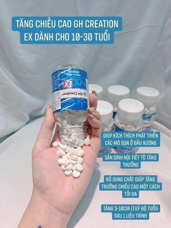 Viên Uống Hỗ Trợ Tăng Chiều Cao Gh Creation Ex+ 270 viên Nhật Bản Nội Địa_Kèm quà