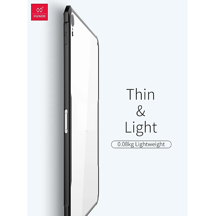 Ốp lưng dành cho iPad Pro 11 2018, Mặt lưng trong suốt, Viền TPU chống sốc - Hàng nhập khẩu