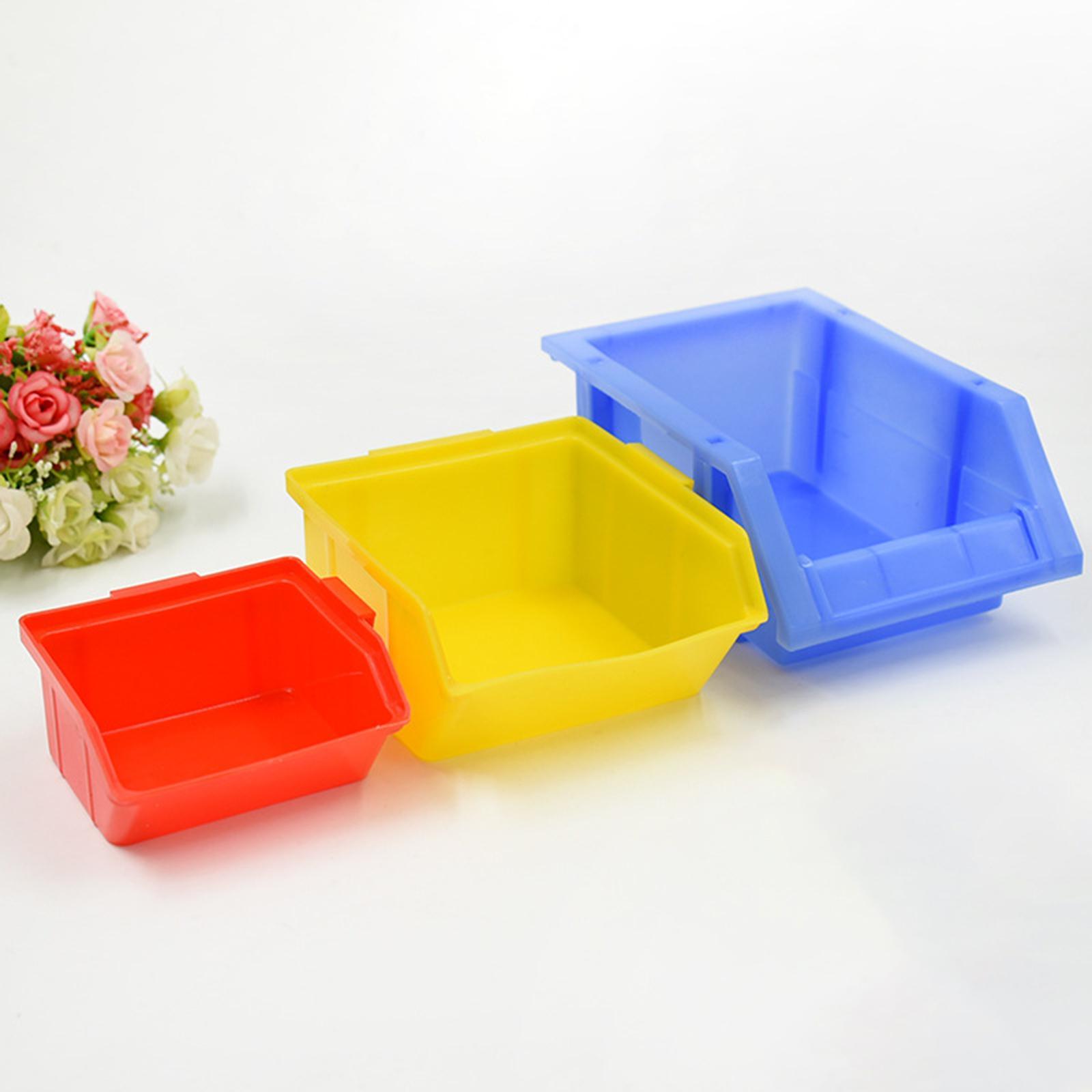 10x Bolts Wall Organizer, Heavy Duty Stackable Storage Bin Container Hanging Stacking Containers for Nuts Bolts Screws Beads Buttons