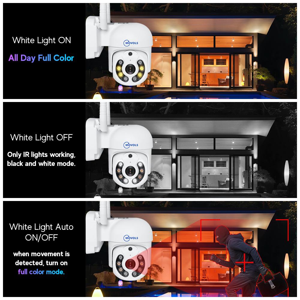 Movols H.265 5MP HD Hệ thống giám sát CCTV không dây hai chiều PTZ WiFi WiFi Camera bảo mật 8CH P2P NVR Video Kit tích hợp