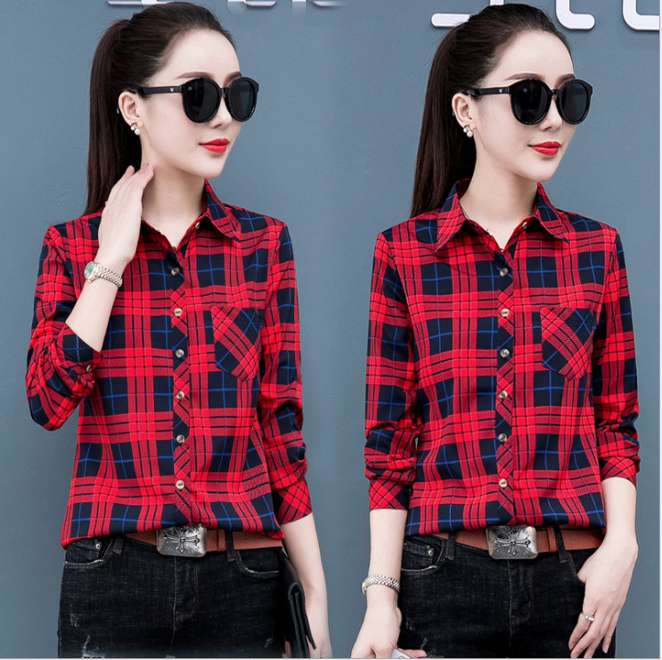 Áo sơ mi nữ ARCTIC HUNTER thiết kế kẻ caro AH49