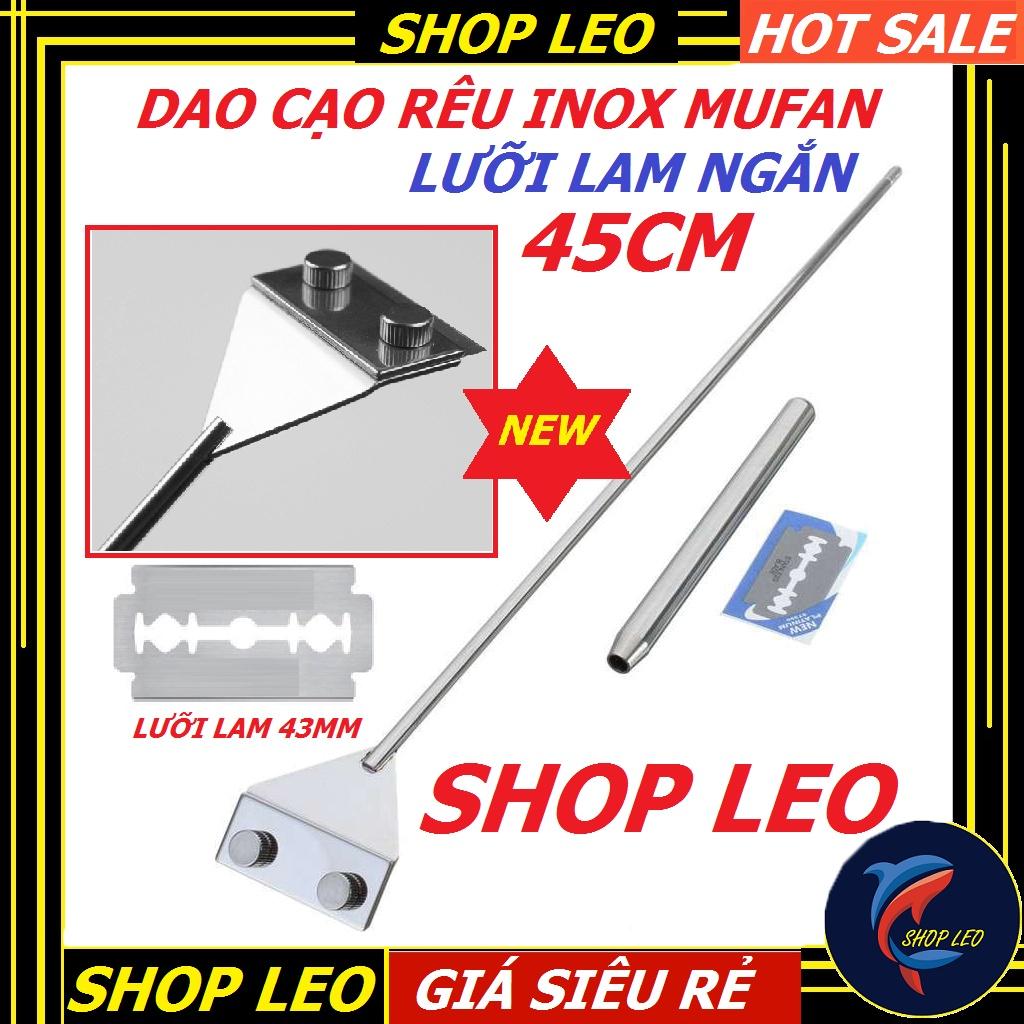 Dao cạo rêu inox 304 mufan 45cm (Lưỡi Lam) - Dụng cụ nạo tảo bể thủy sinh - phụ kiện cá cảnh-shopleo