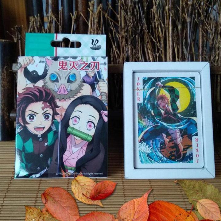 Bộ bài tú lơ khơ anime manga Kimetsu no Yaiba Thanh gươm diệt quỷ 54 ảnh khác nhau