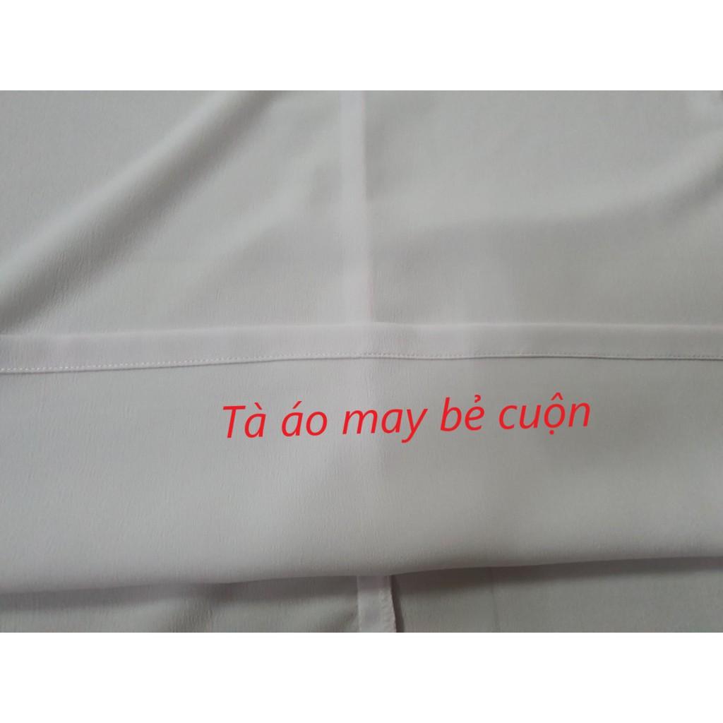 Áo dài hoc sinh vải gấm trắng
