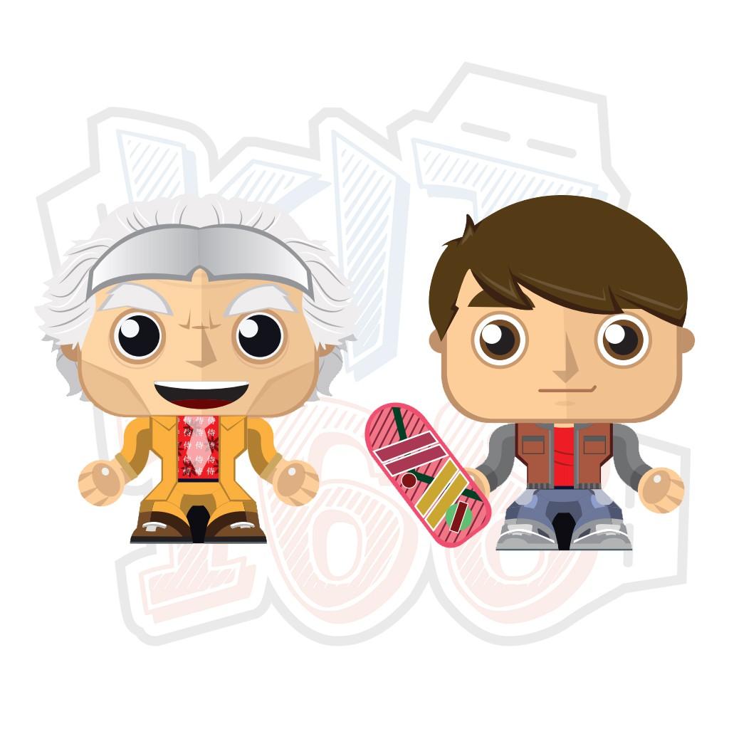 Mô hình giấy Anime Chibi cute Back To The Future II - Trở về tương lai 2