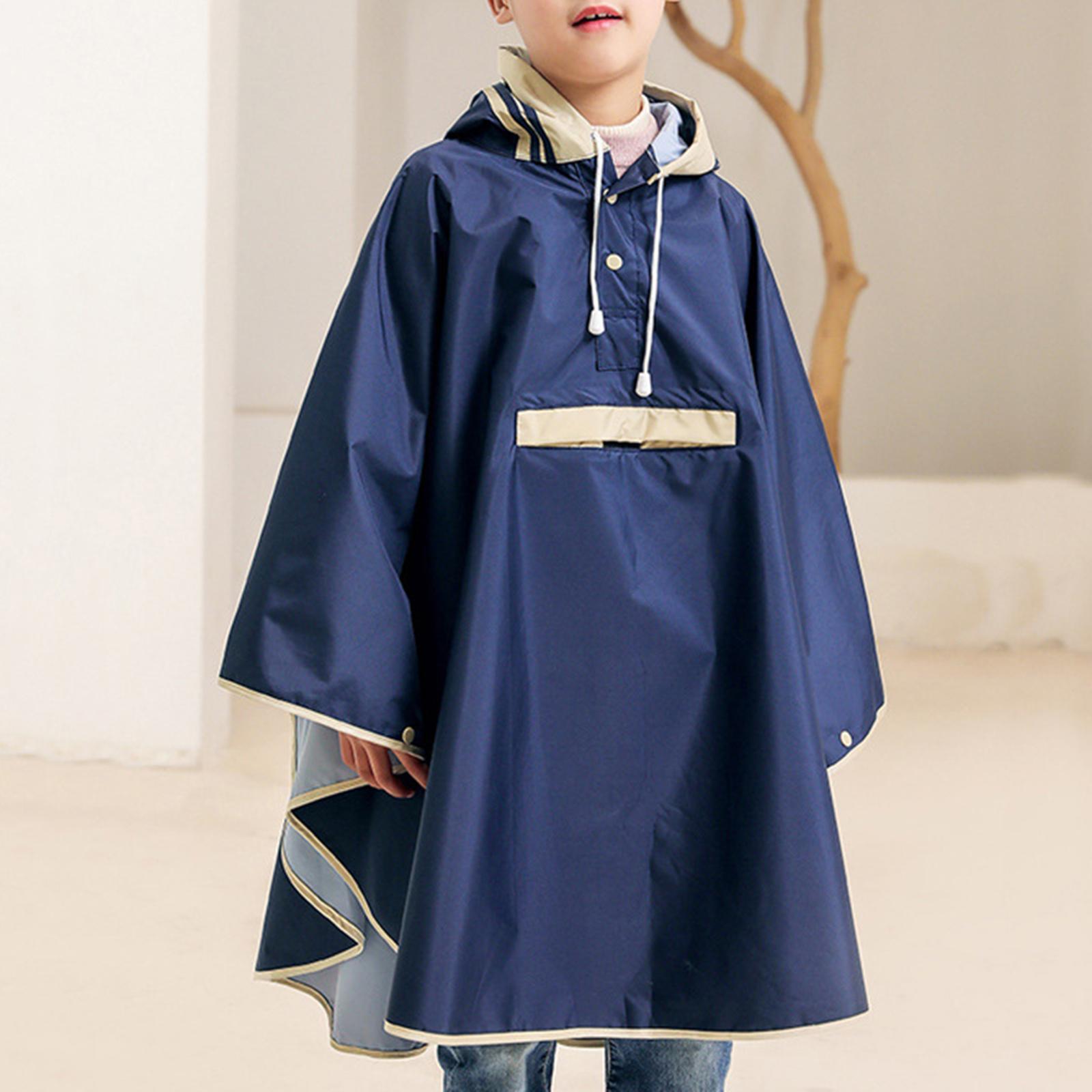 Kids Rain Poncho Rain Coat Waterproof Pullover Rain Jacket Impermeable Rain Wear Hoodie Poncho Raincoat for Children Fishing Camping