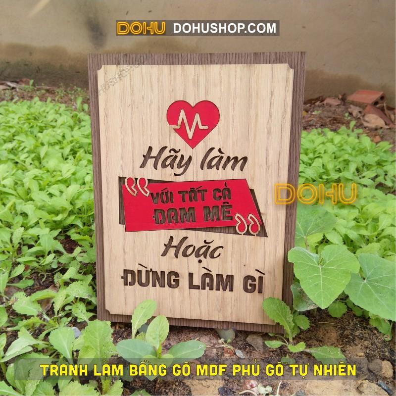 Tranh Văn Phòng Tạo Động Lực DOHU204: “Hãy làm với tất cả đam mê hoặc đừng làm gì” - Phong cách Vintage