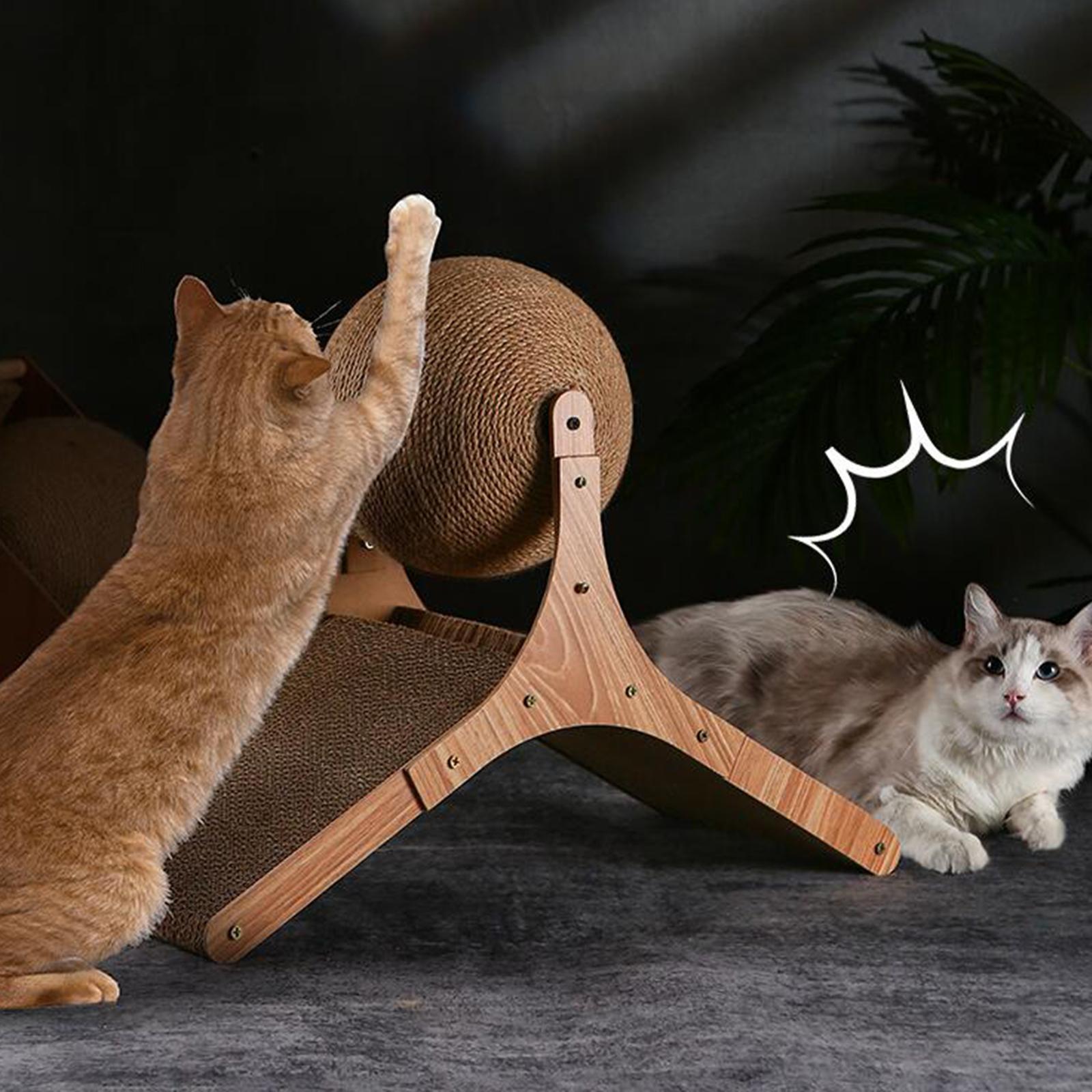 Sisal Cat Scratching Ball for Cats and Kittens Scratcher Scratch Pad Indoor Cats Cardboard Interactive Pet Toy