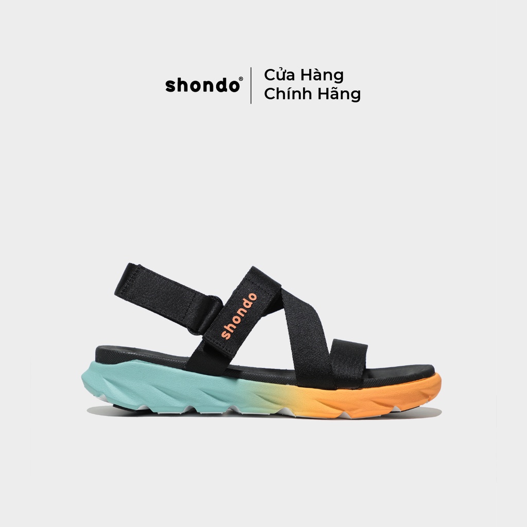 [ Chính hãng ] Giày Sandal Shondo F6 sport ombre đế 2 màu xanh baby cam nhạt F6S8310