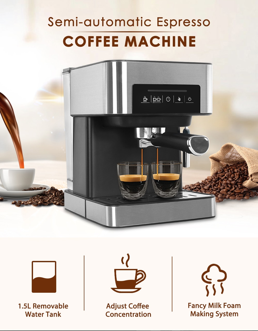 Máy Pha Cà Phê Tự Động espresso Ý