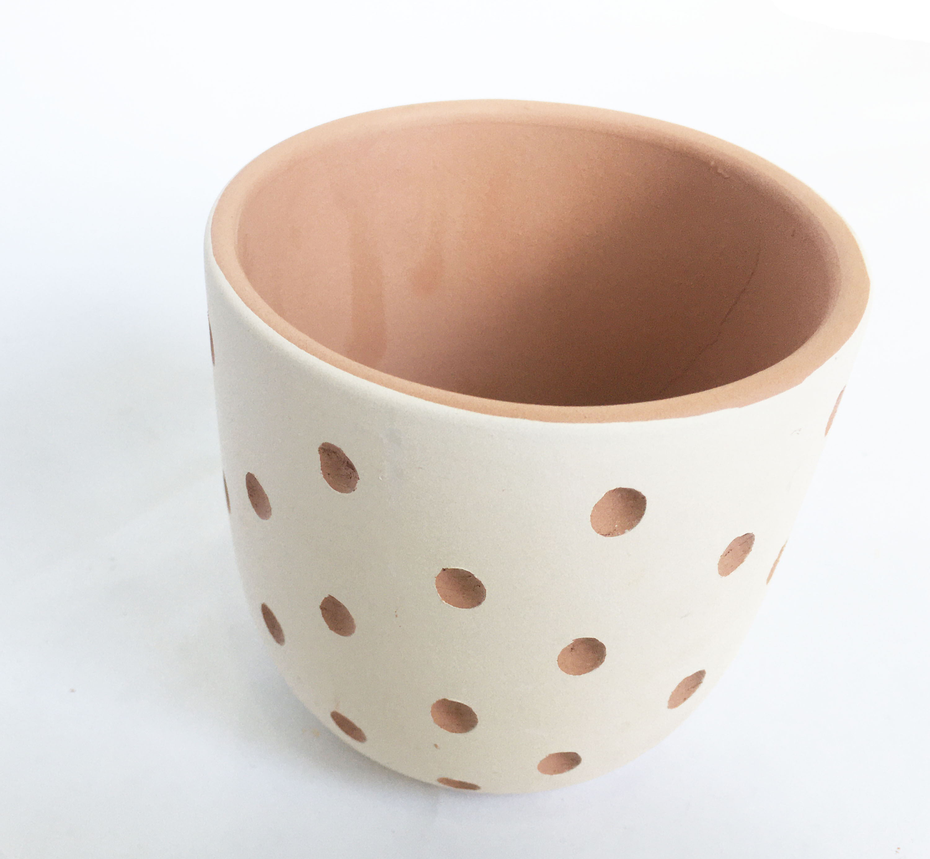 Chậu đất nung - chậu trứng họa tiết lỗ tròn KT 10x10cm, chậu trồng cây cảnh sen đá xương rồng