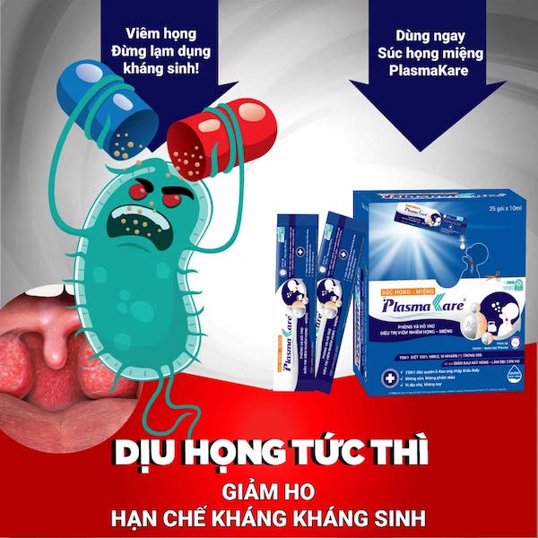 Súc họng miệng PlasmaKare dạng túi 10ml