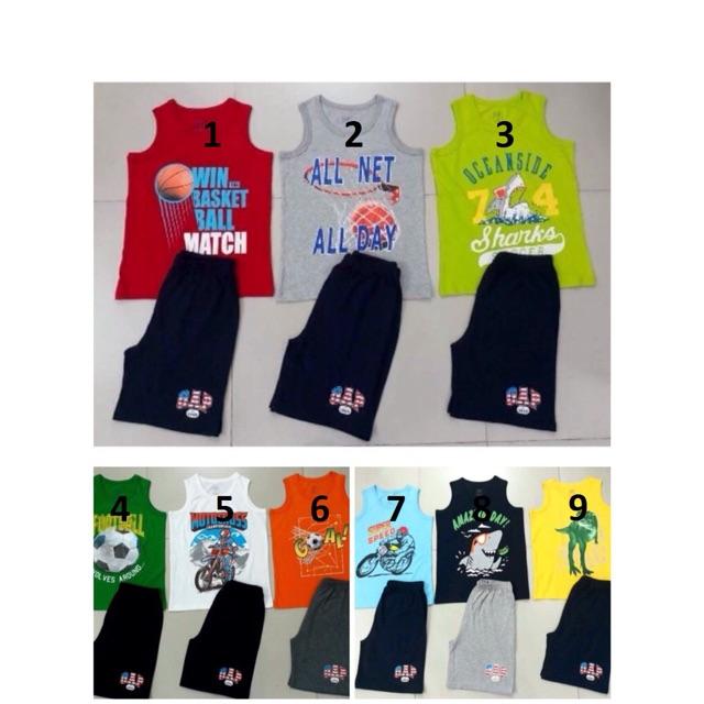 Bộ ba lỗ gapkids bé trai size đại