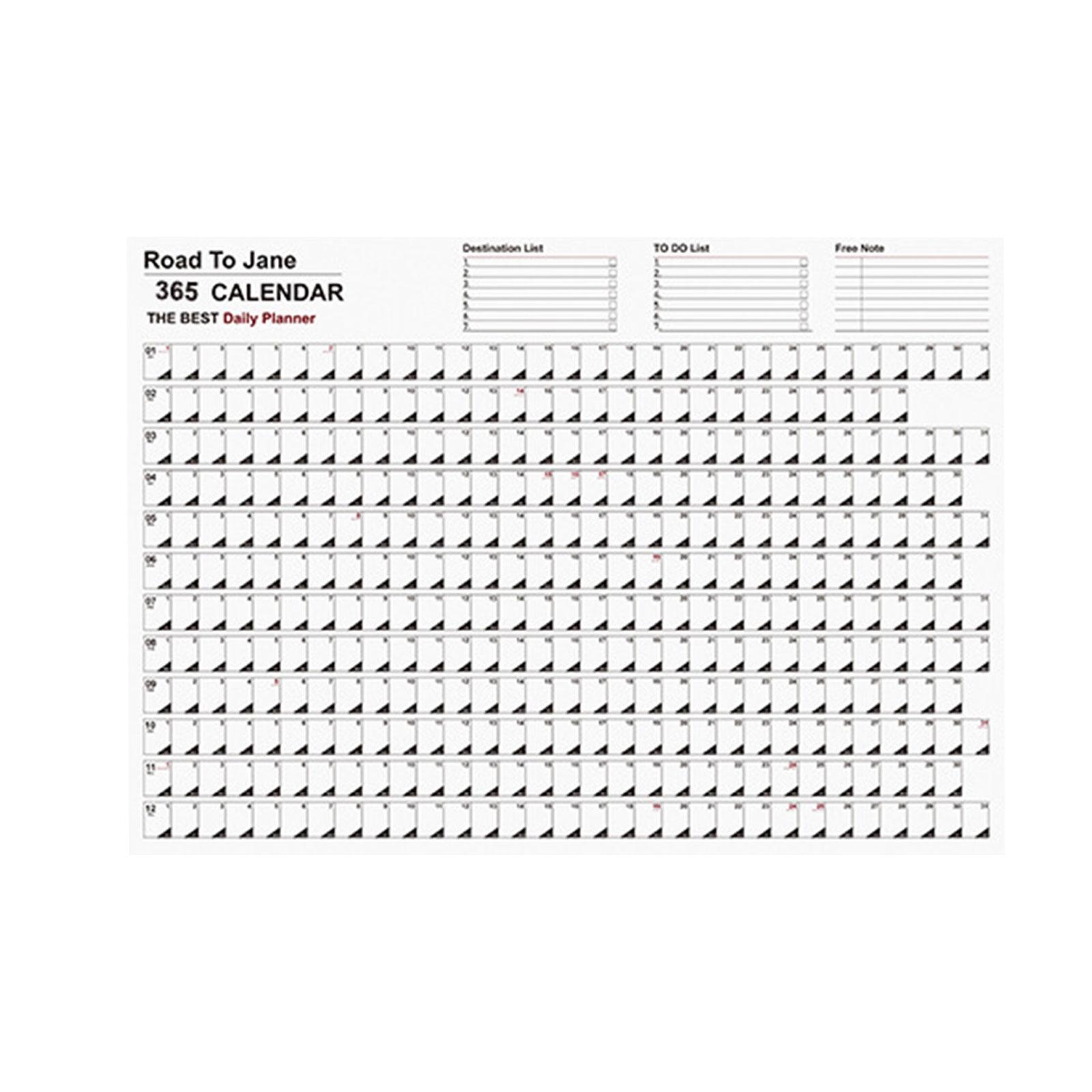 Hanging Yearly Calendar Planner Portable Planner for Important Dates Chores