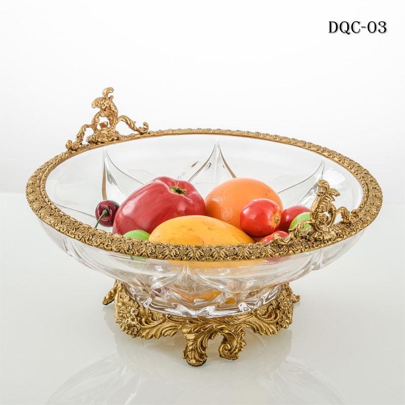 Đĩa Quả Bọc Đồng Pha Lê Tiệp Tân Cổ Điển Đẳng Cấp DQC-03