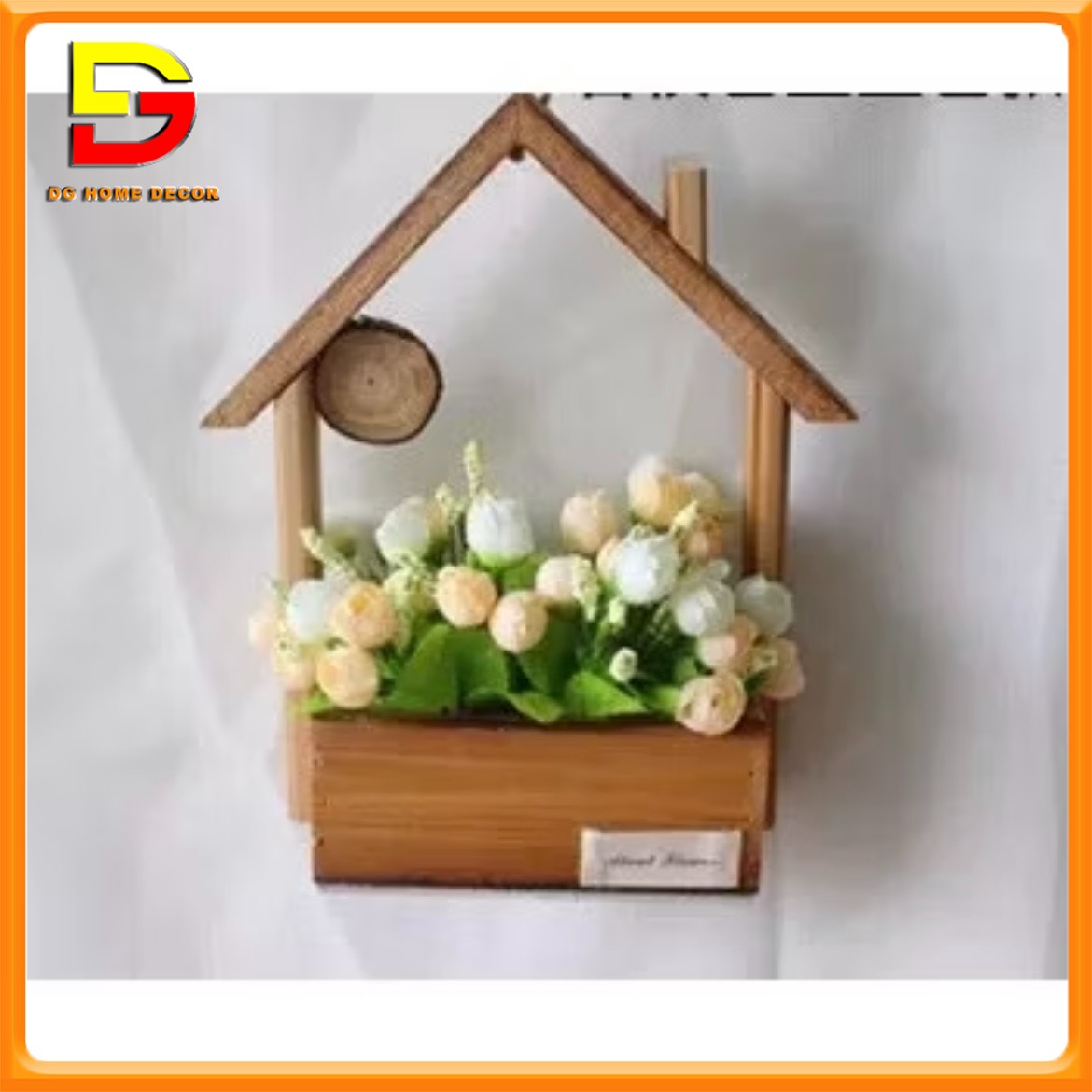 Giỏ Hoa Treo Tường Cắm Sẵn Nhiều Mẫu Cao 27cm Hoa Giả Trang Trí Nhà Cửa DG-44