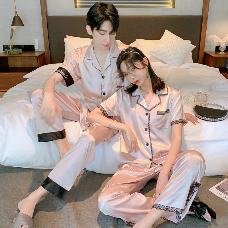 Đồ bộ Pyjama Nữ chất liệu phi bóng rũ mềm mại,cổ điển sang trọng 88230