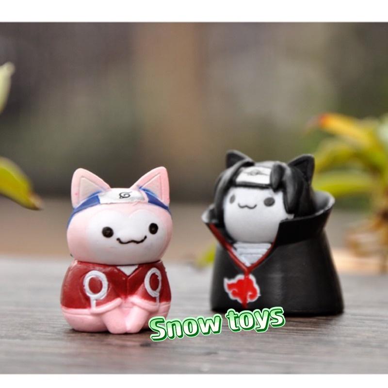 Mô hình Naruto - Mô hình Mèo Tsum Tsum Cosplay Naruto Sasuke Sakura Kakashi Gaara Iruka Shikamaru Itachi chibi dễ thương