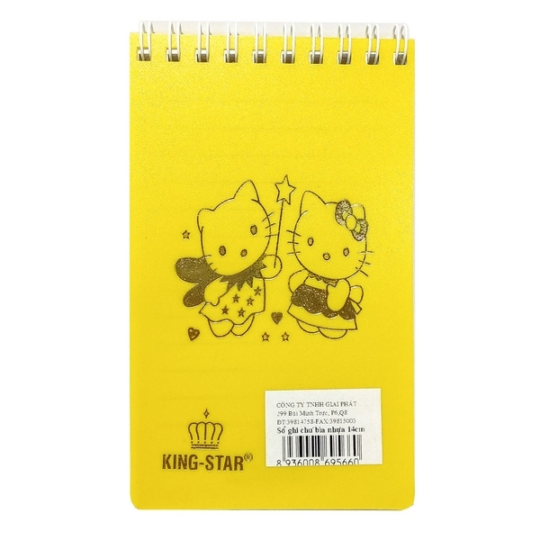 Sổ Ghi Chú Bìa Nhựa King-Star 14Cm - Sổ Vàng